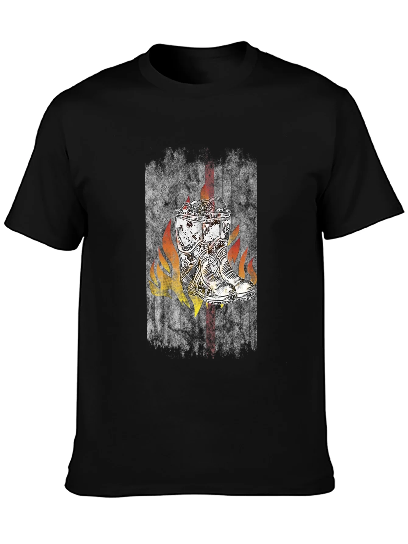 Fiery Boots Graphic Tee - Vintage Style