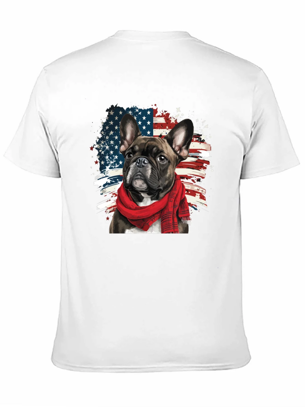 Dog USA Flag Graphic Tee - Patriotic Pup