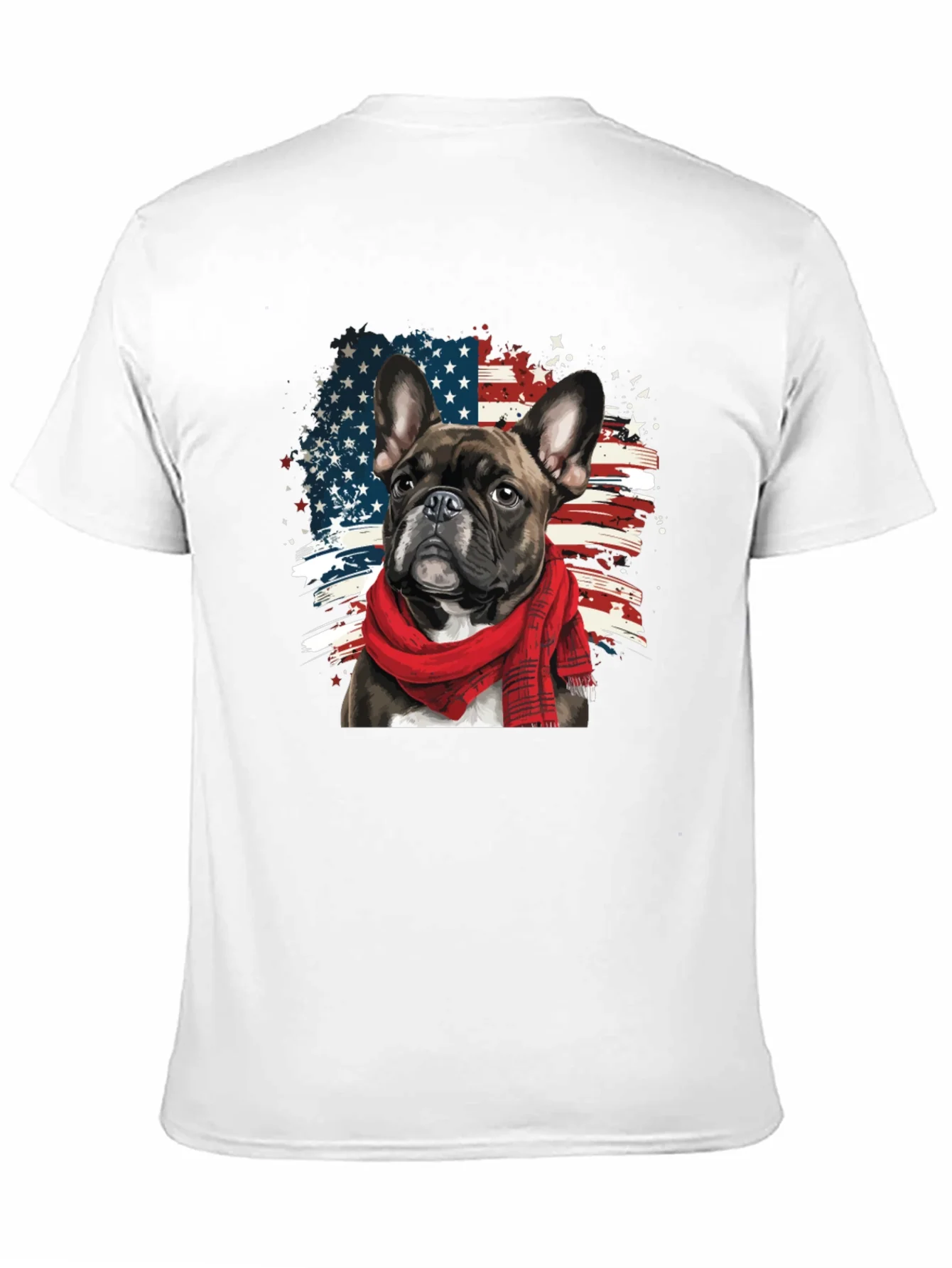 Dog USA Flag Graphic Tee - Patriotic Pup