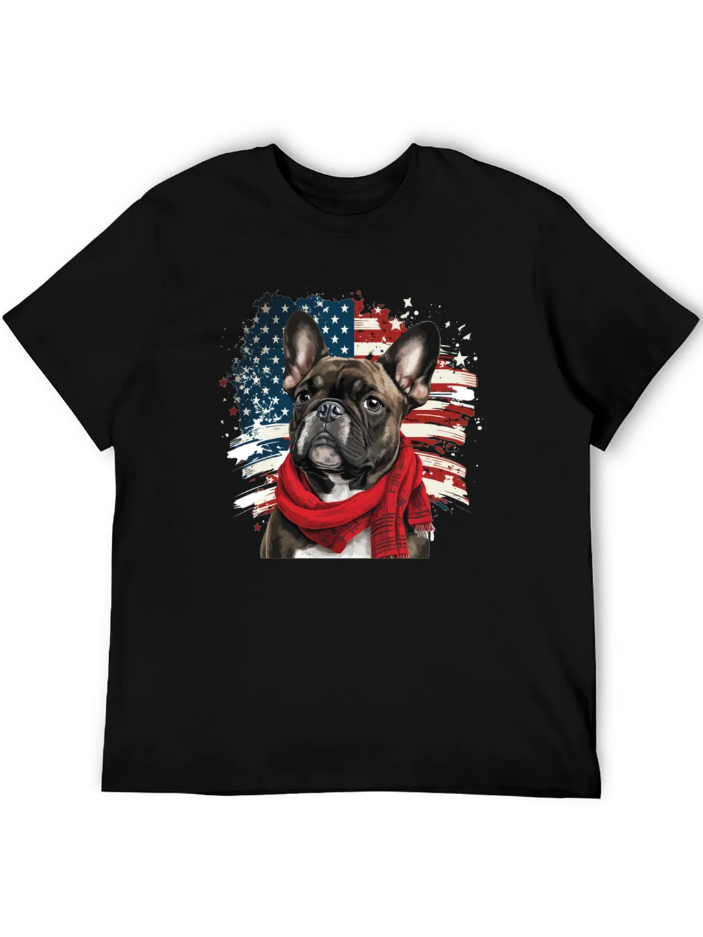 Dog USA Flag Graphic Tee - Patriotic Pup
