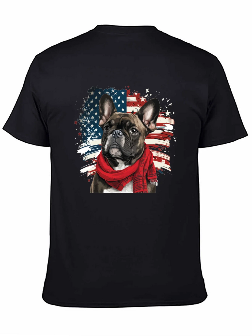Dog USA Flag Graphic Tee - Patriotic Pup