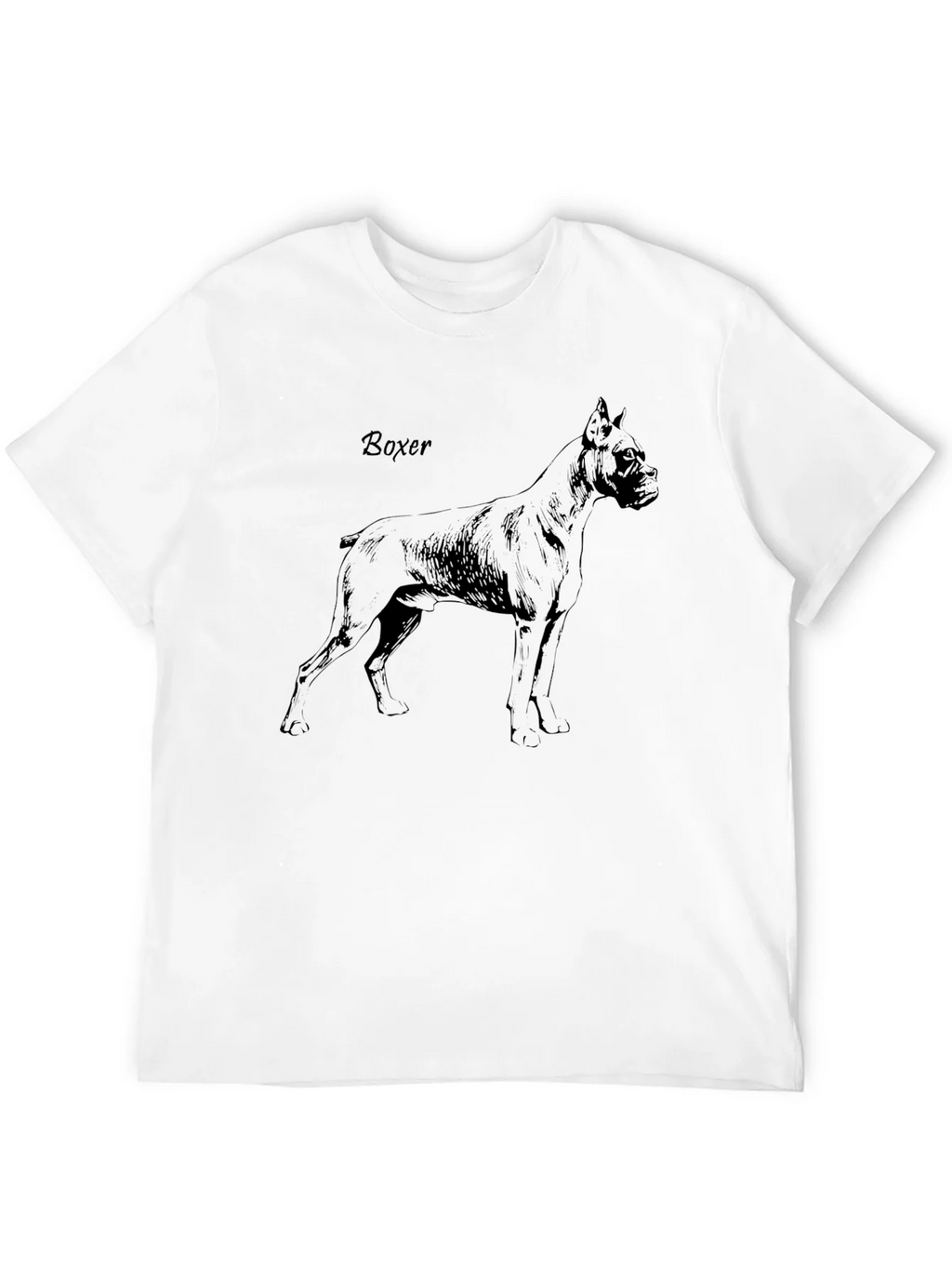 Boxer Dog Graphic T-Shirt - Mens Casual Tee