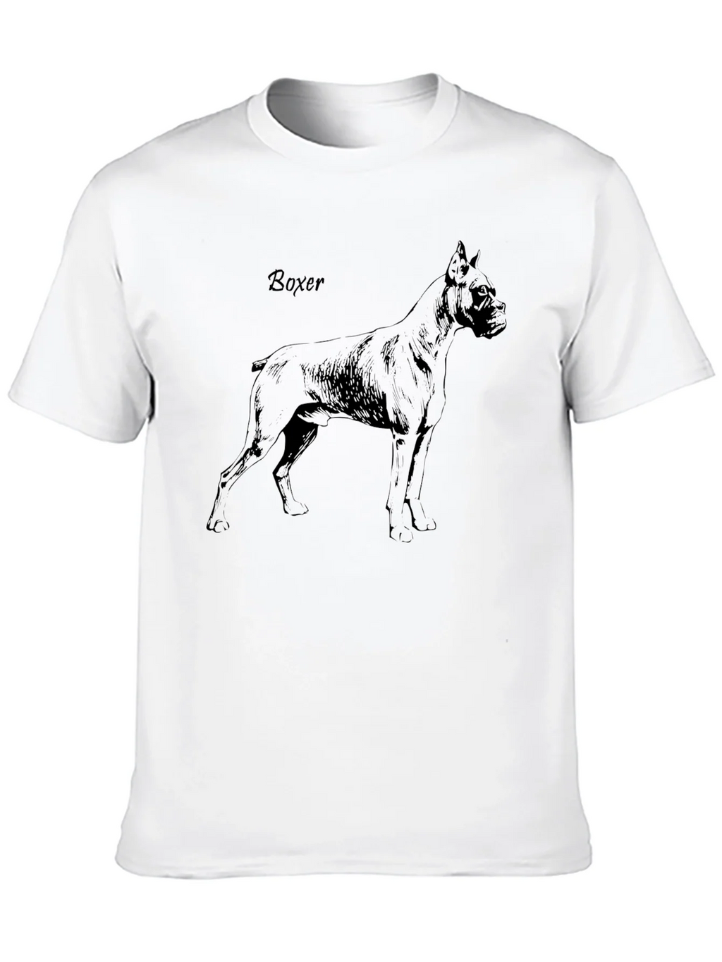 Boxer Dog Graphic T-Shirt - Mens Casual Tee