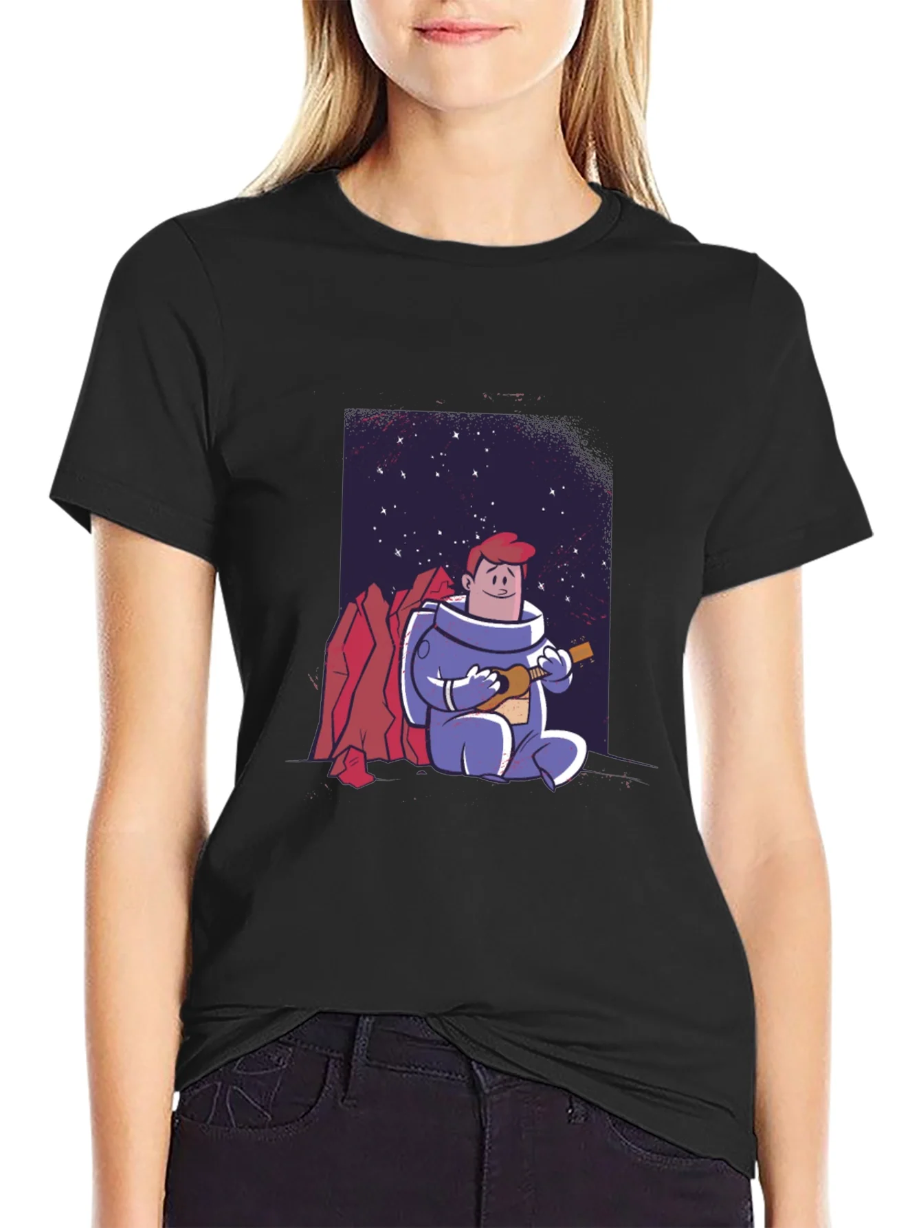 Astronaut Ukulele T-Shirt - Space Musician Tee