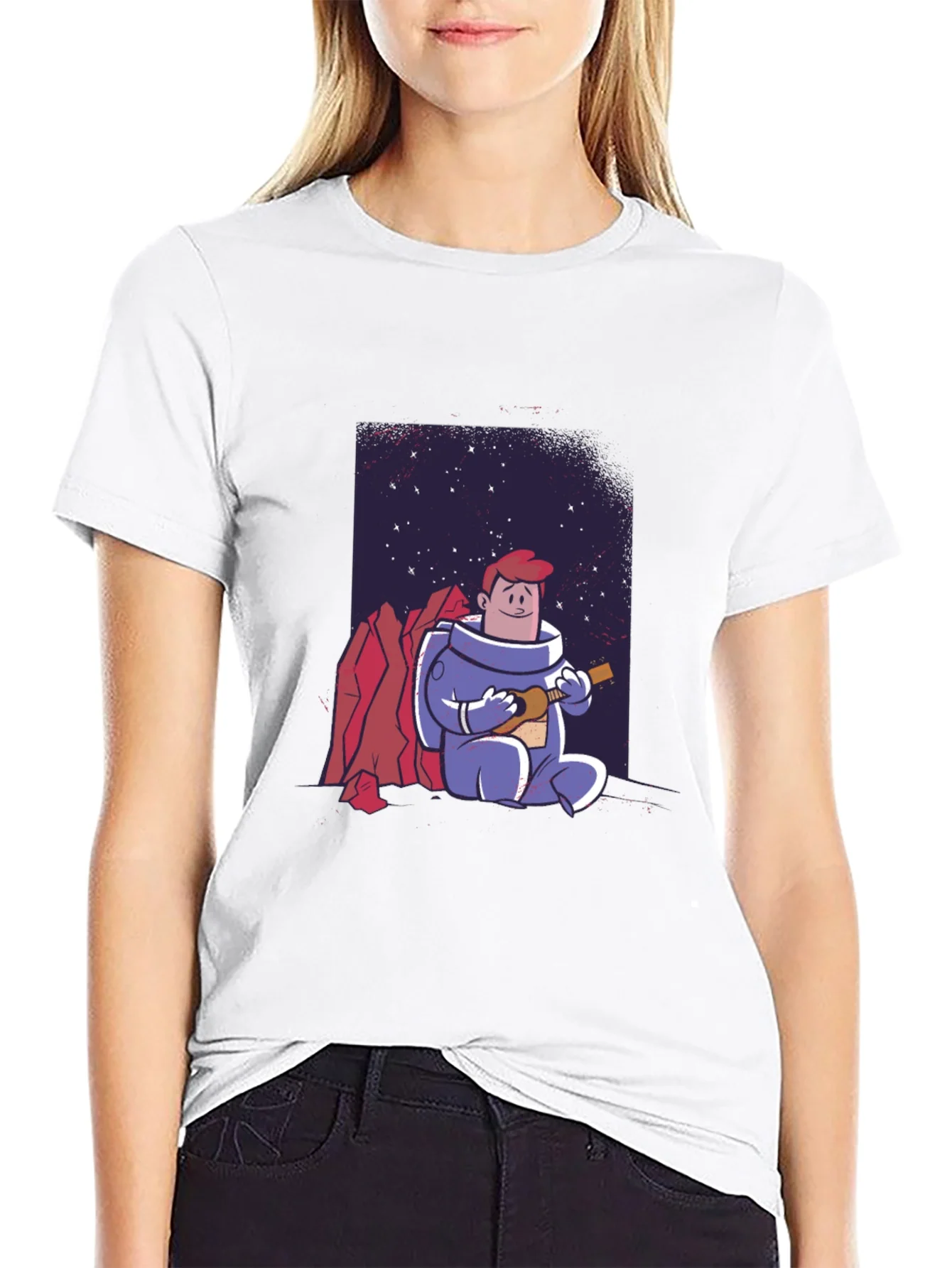 Astronaut Ukulele T-Shirt - Space Musician Tee