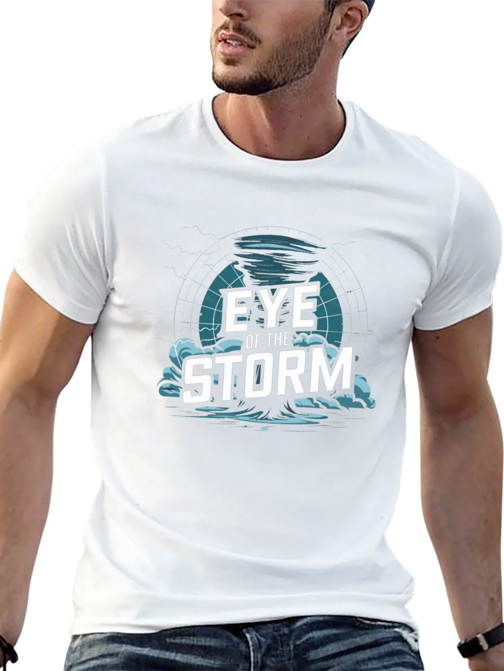 Eye of the Storm Graphic Print Black T-Shirt