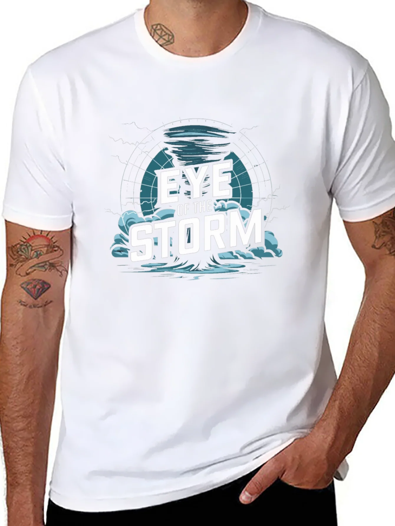 Eye of the Storm Graphic Print Black T-Shirt