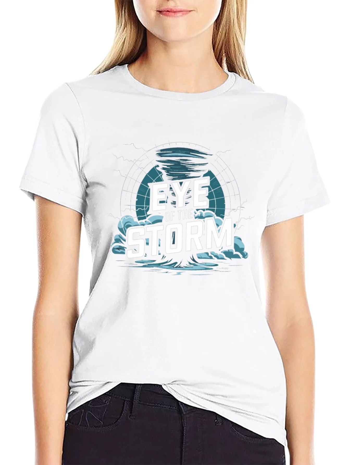 Eye of the Storm Graphic Print Black T-Shirt