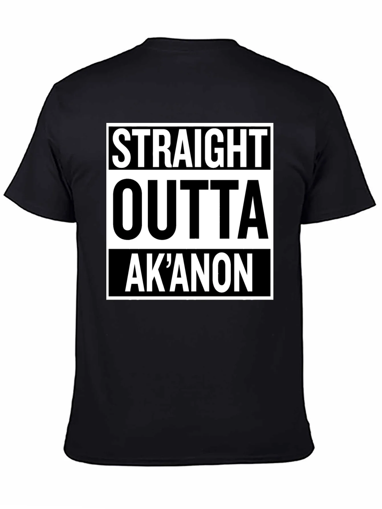 Straight Outta AkAnon T-Shirt - Black Graphic Tee