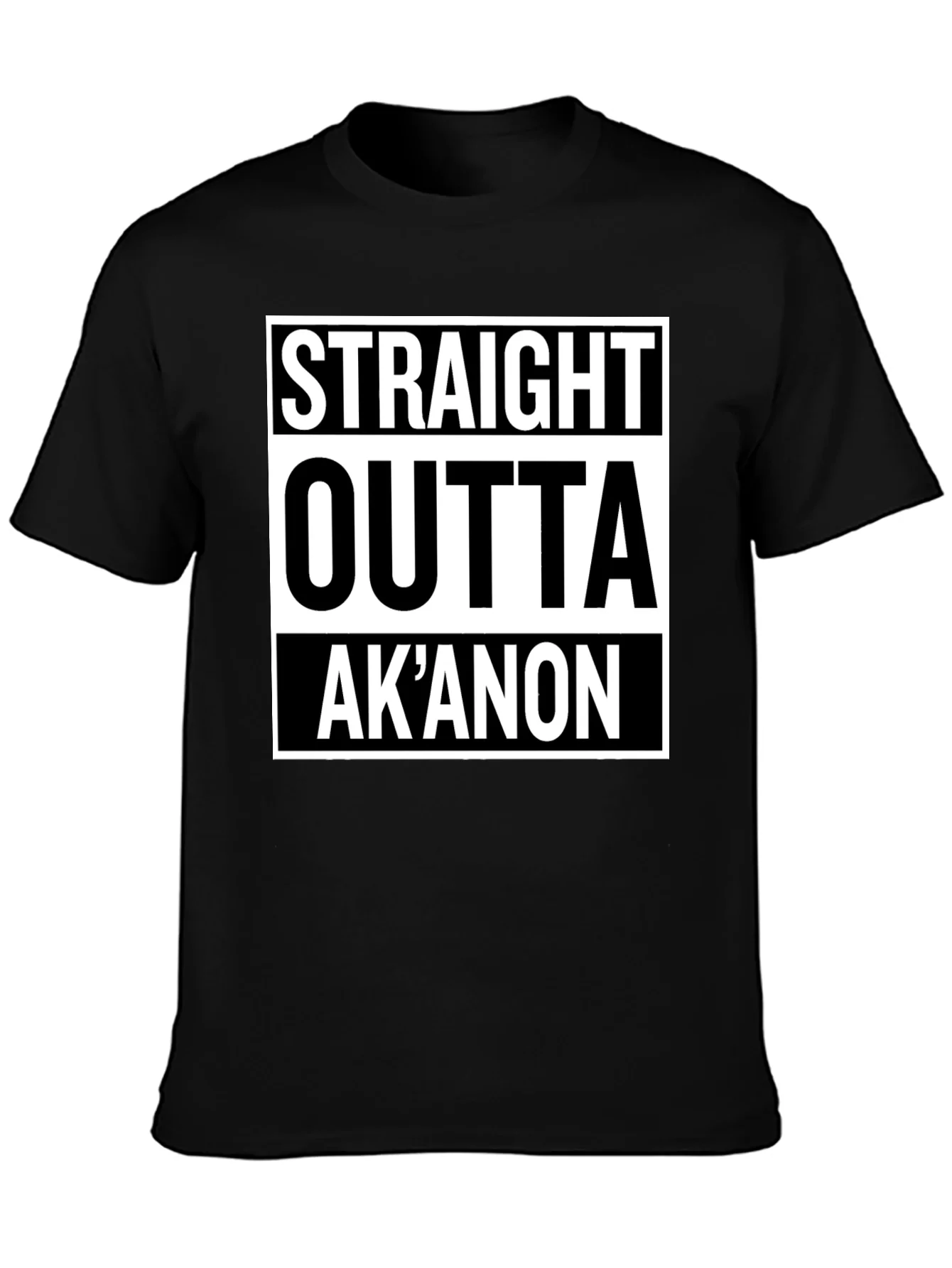 Straight Outta AkAnon T-Shirt - Black Graphic Tee