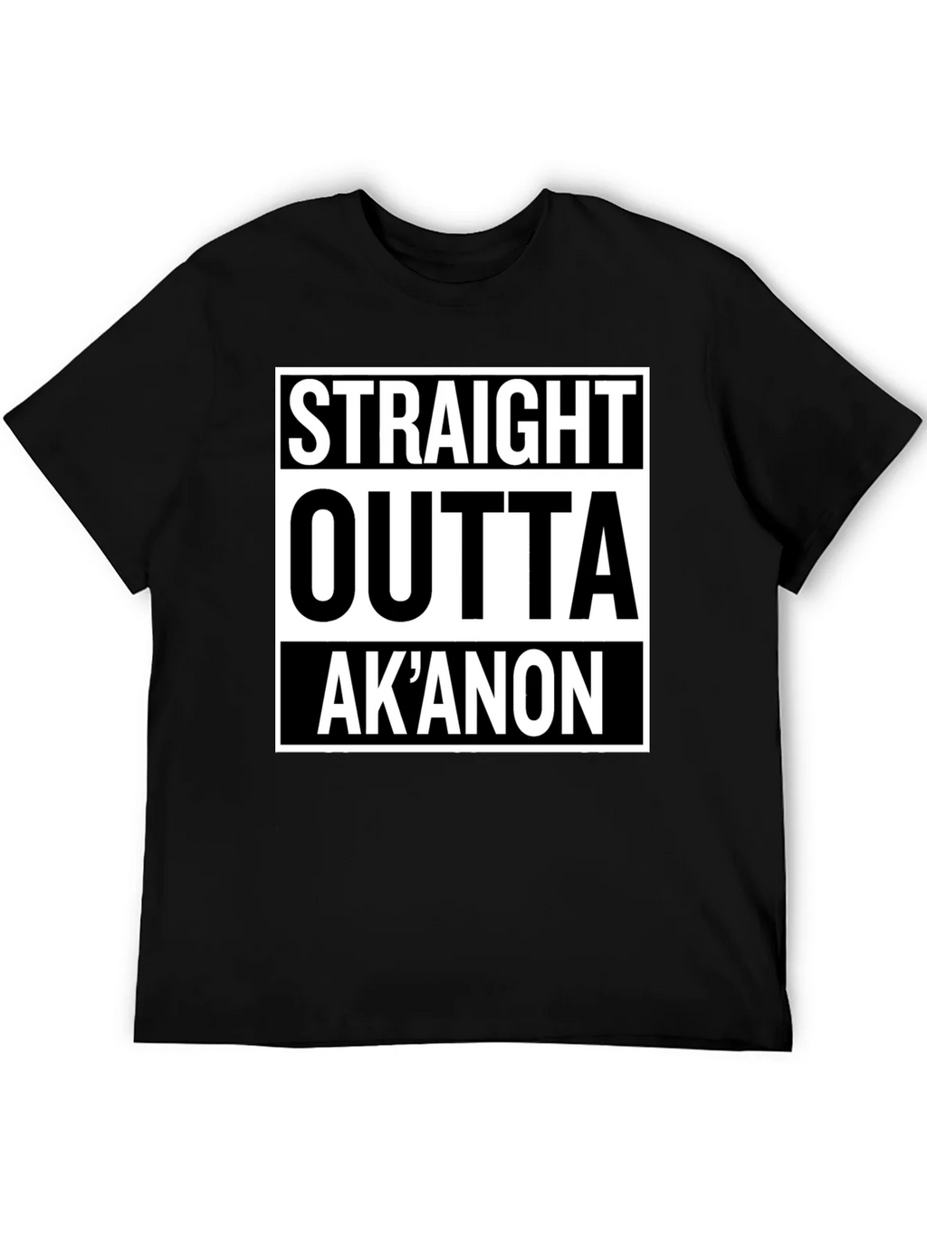 Straight Outta AkAnon T-Shirt - Black Graphic Tee