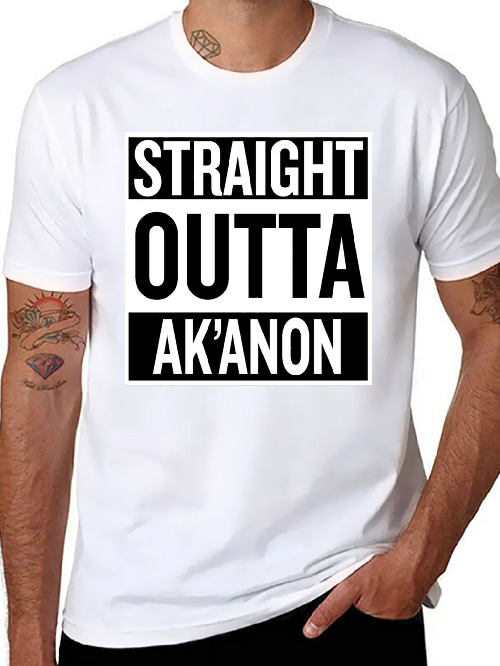 Straight Outta AkAnon T-Shirt - Black Graphic Tee