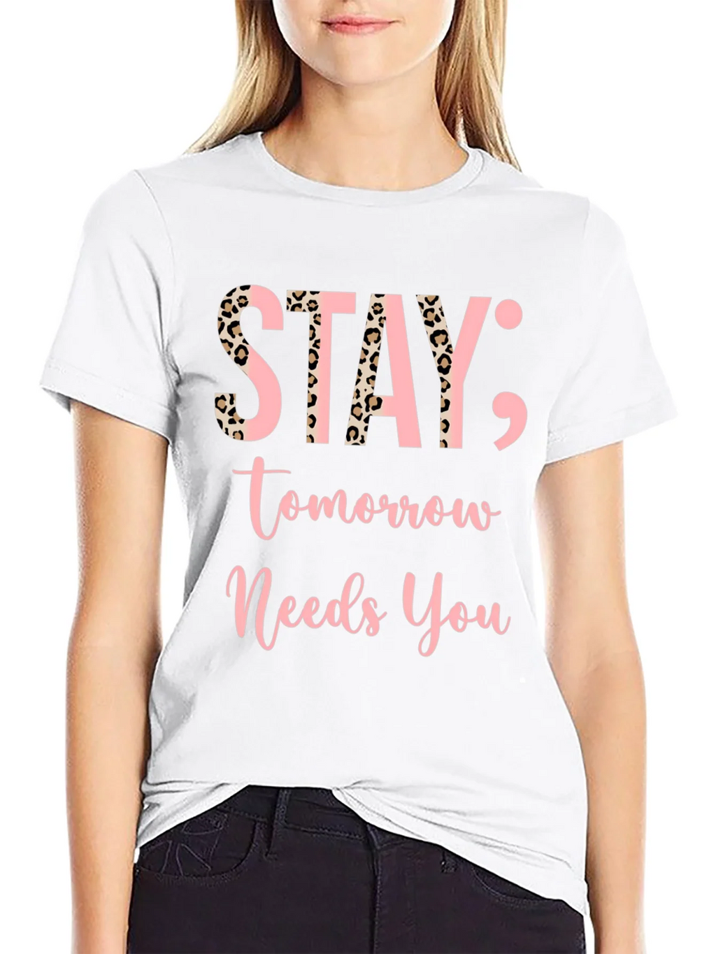 Stay Tomorrow Needs You Black Graphic Tee
