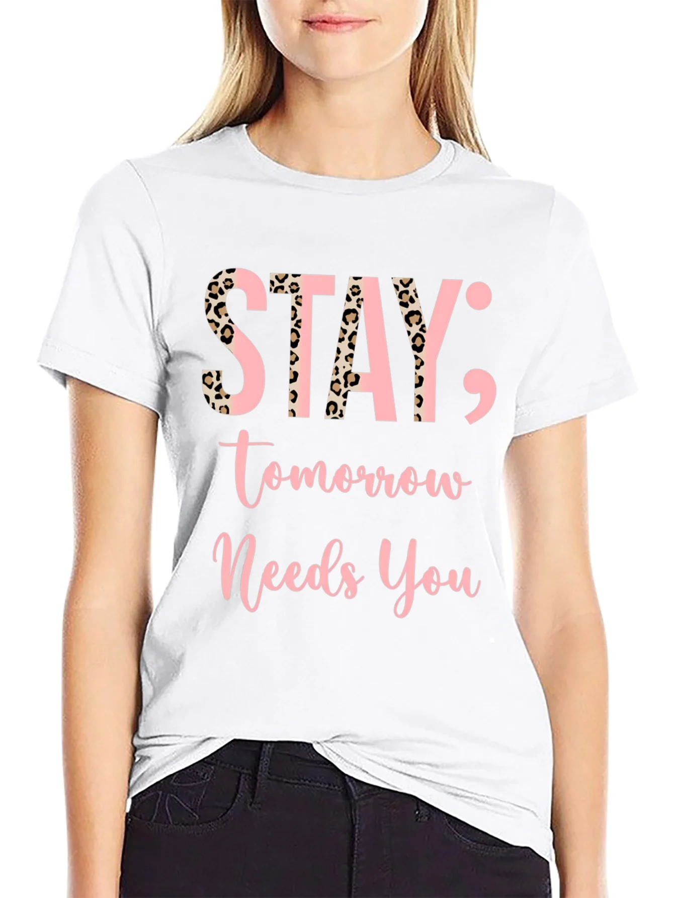 Stay Tomorrow Needs You Black Graphic Tee