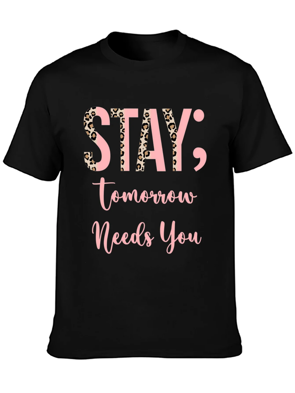 Stay Tomorrow Needs You Black Graphic Tee