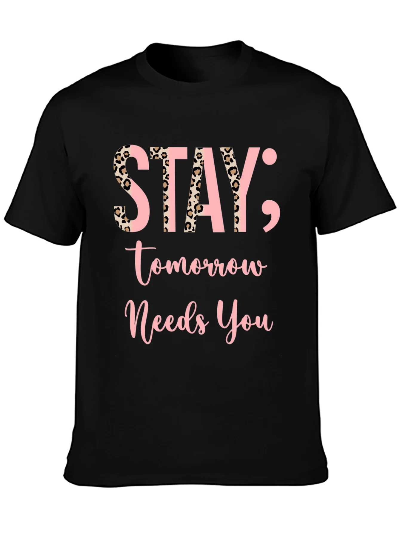 Stay Tomorrow Needs You Black Graphic Tee