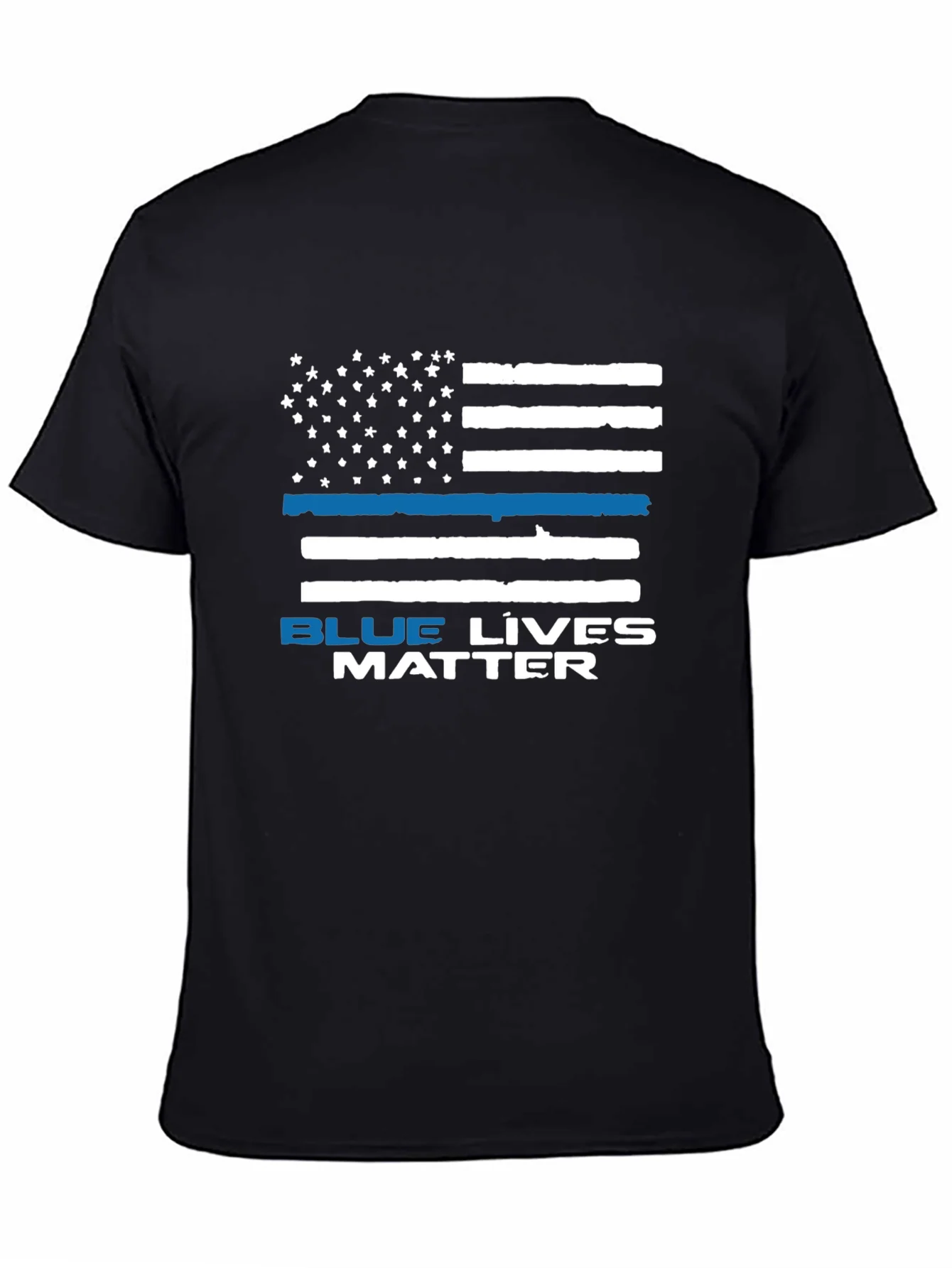 Blue Lives Matter Flag Graphic T-Shirt