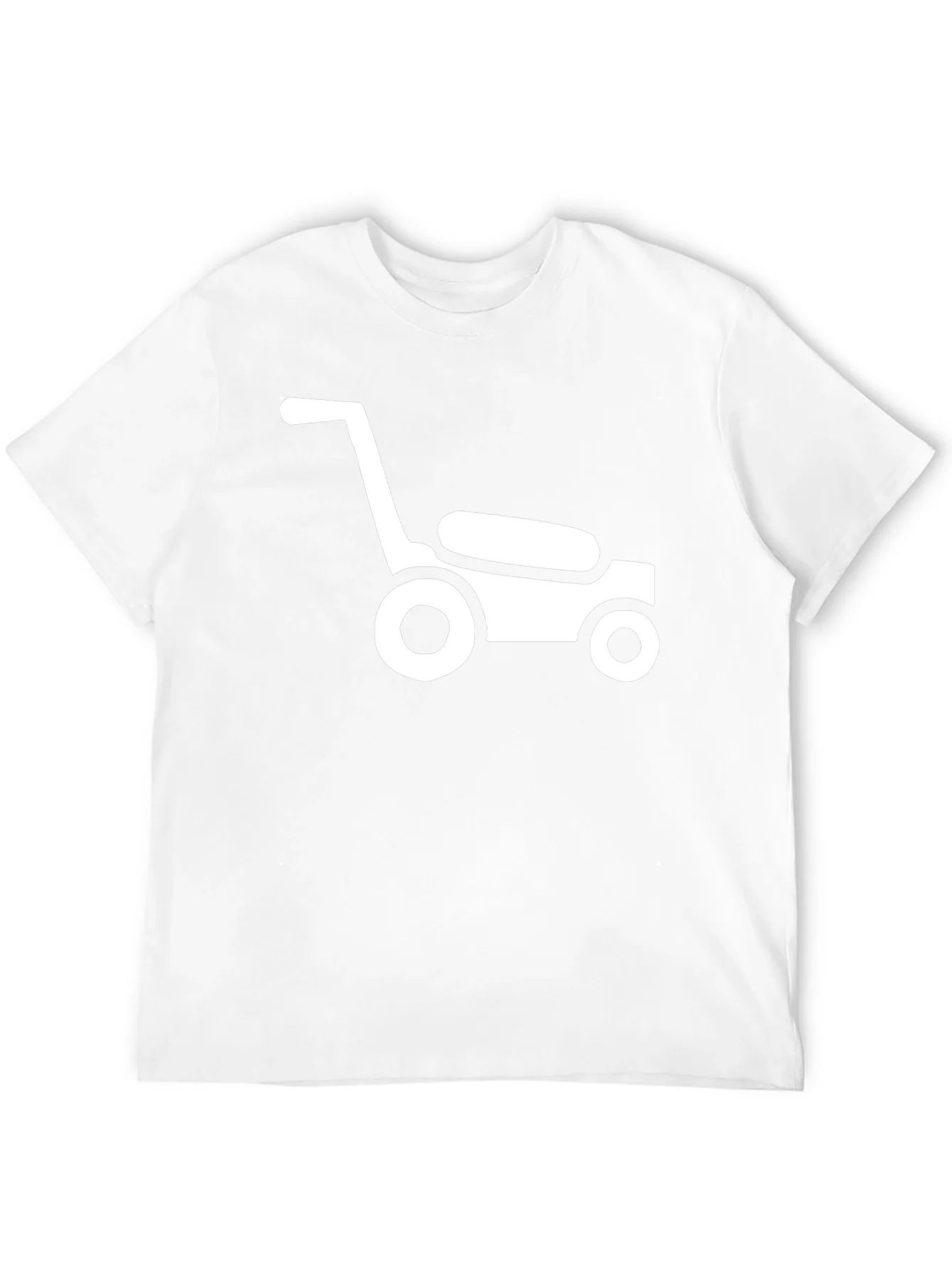 Lawn Mower Graphic Tee - Black Cotton Casual Shirt