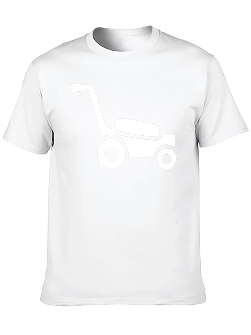 Lawn Mower Graphic Tee - Black Cotton Casual Shirt
