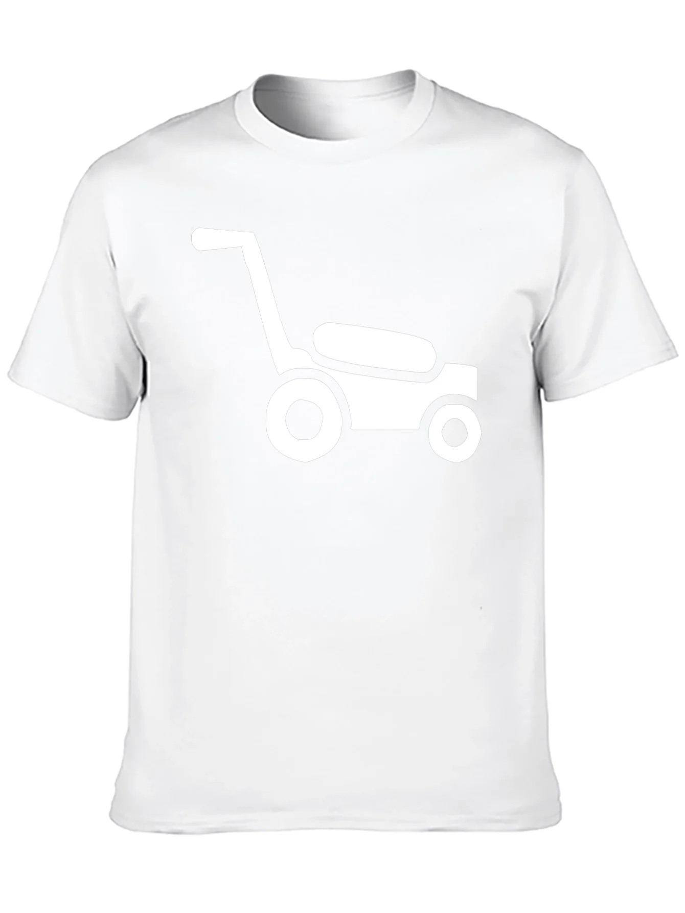 Lawn Mower Graphic Tee - Black Cotton Casual Shirt