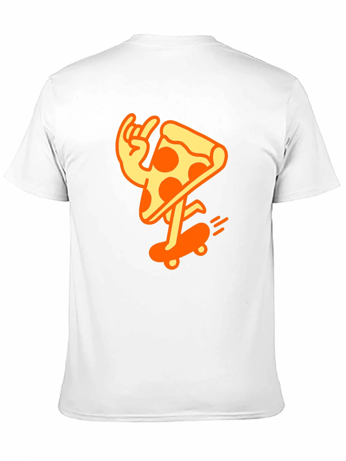 Cool Pizza Skater Graphic T-Shirt - Black Cotton Tee