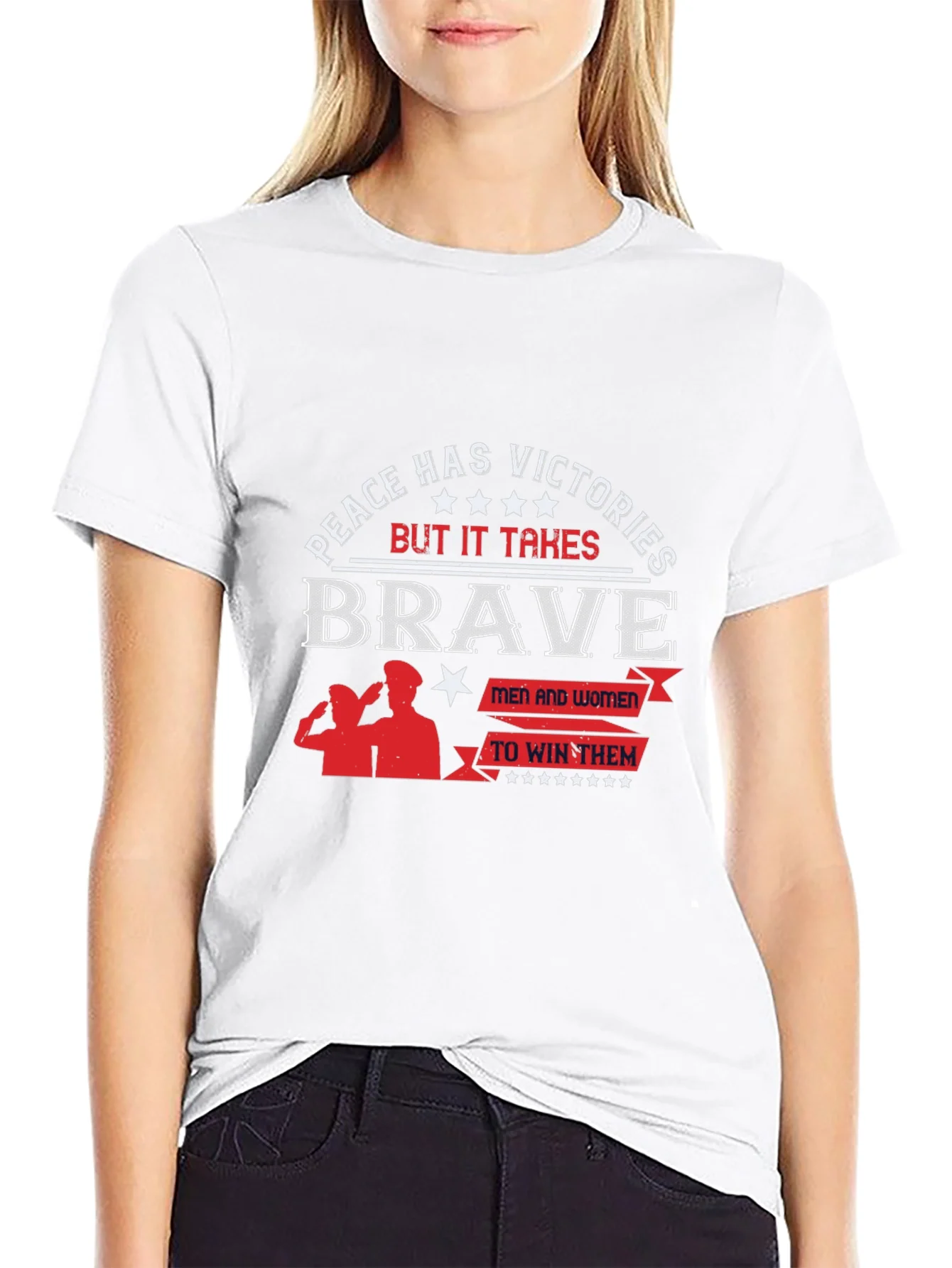 Peace Has Victories T-Shirt - Brave Men & Women