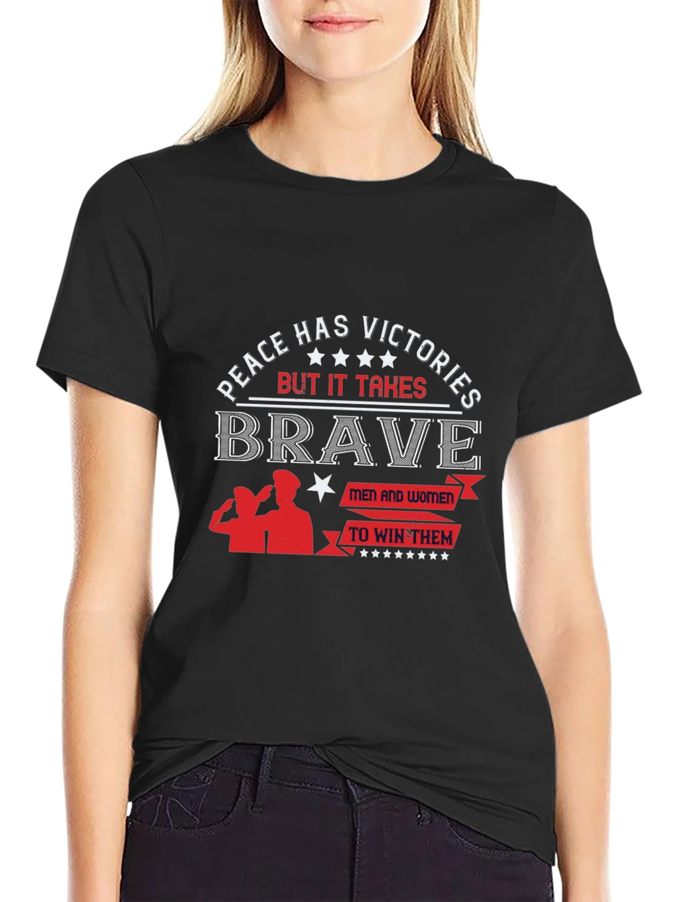 Peace Has Victories T-Shirt - Brave Men & Women