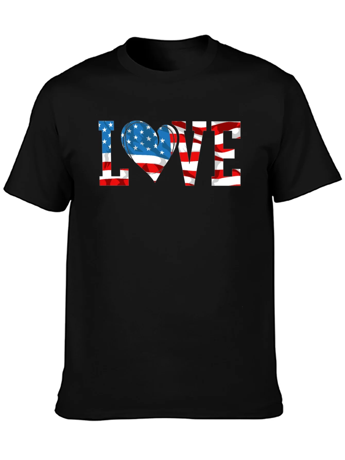 Patriotic LOVE USA Flag T-Shirt