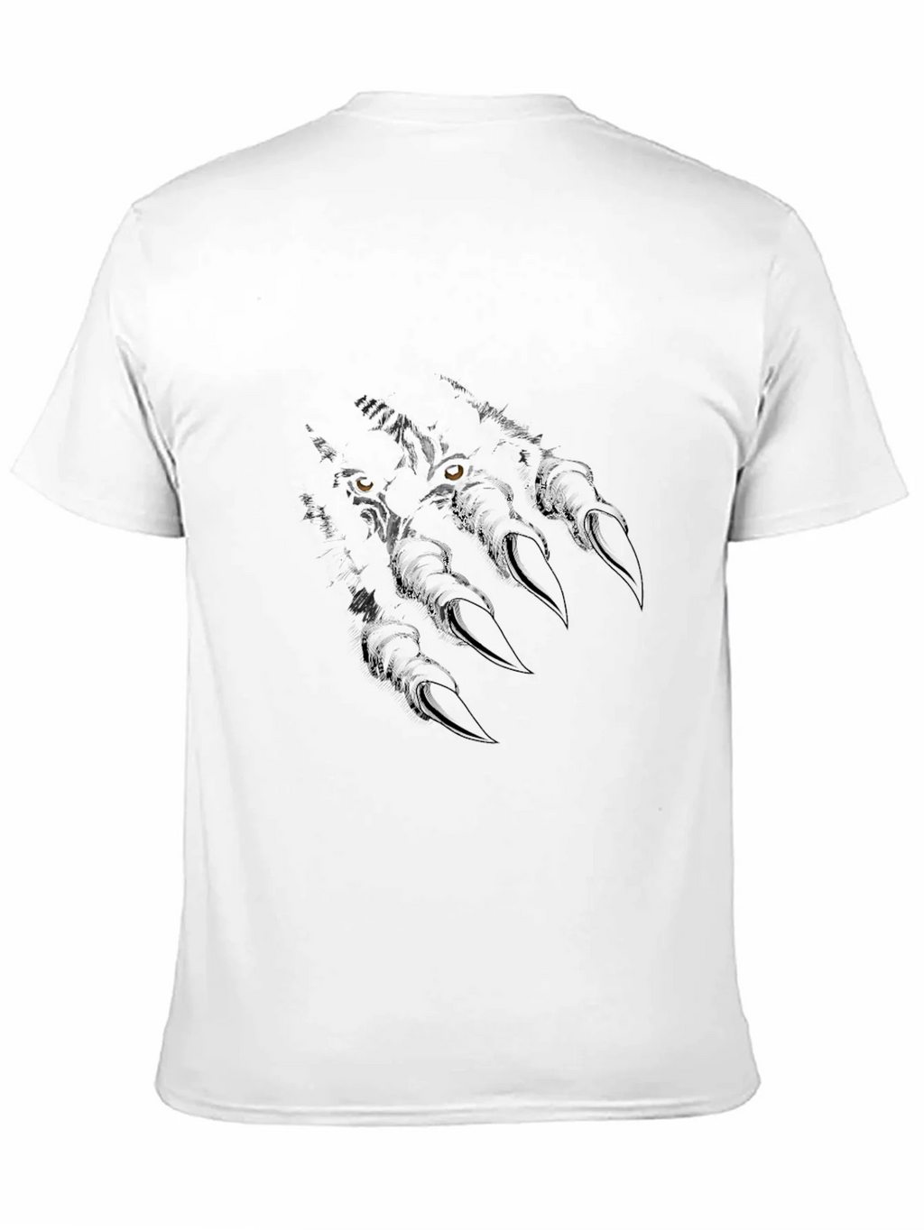 Mens Black Wolf Claw Graphic T-Shirt
