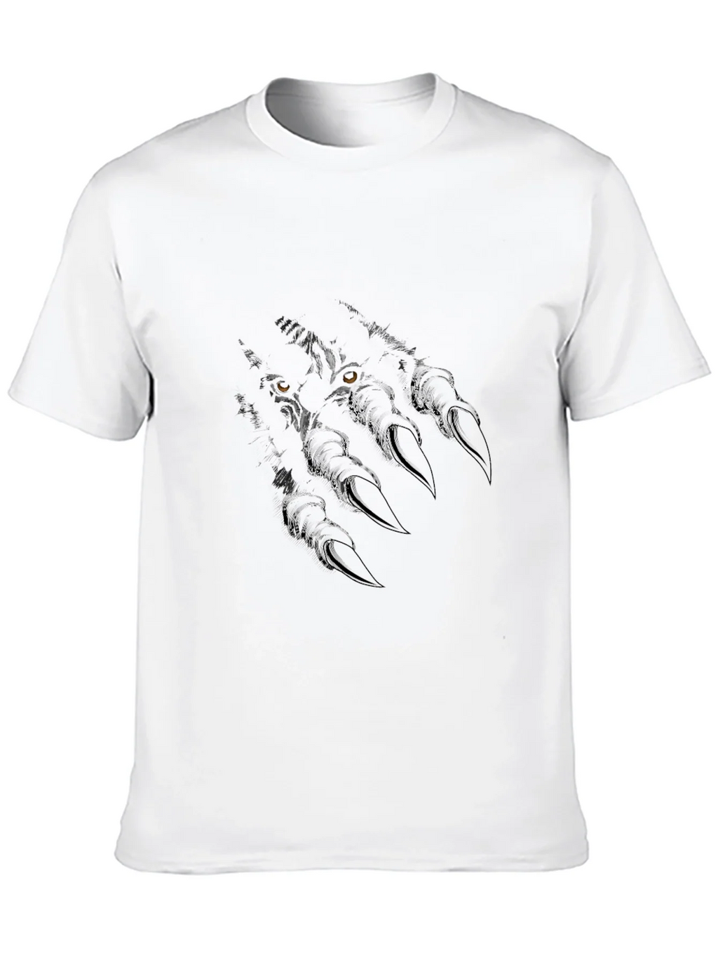 Mens Black Wolf Claw Graphic T-Shirt