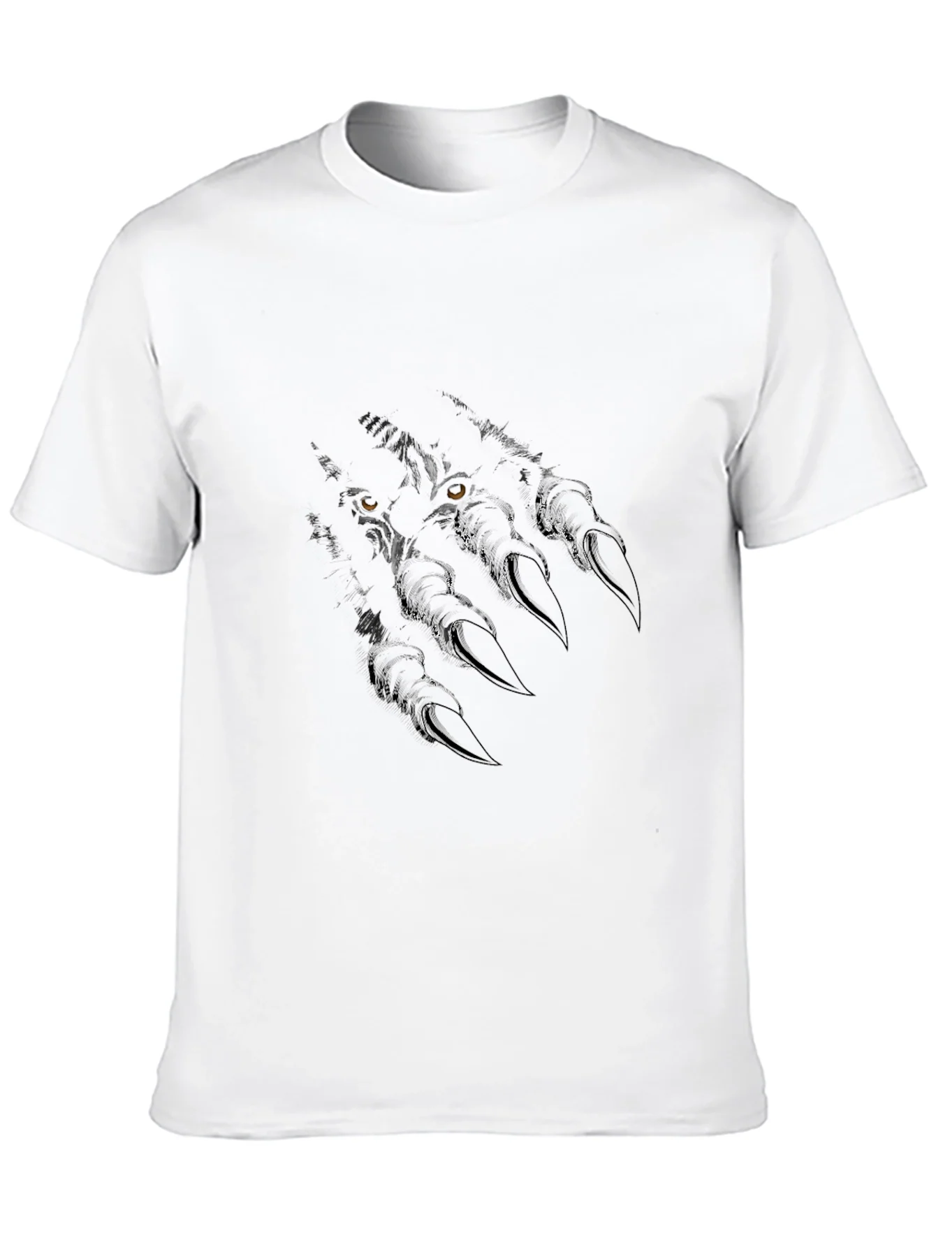 Mens Black Wolf Claw Graphic T-Shirt