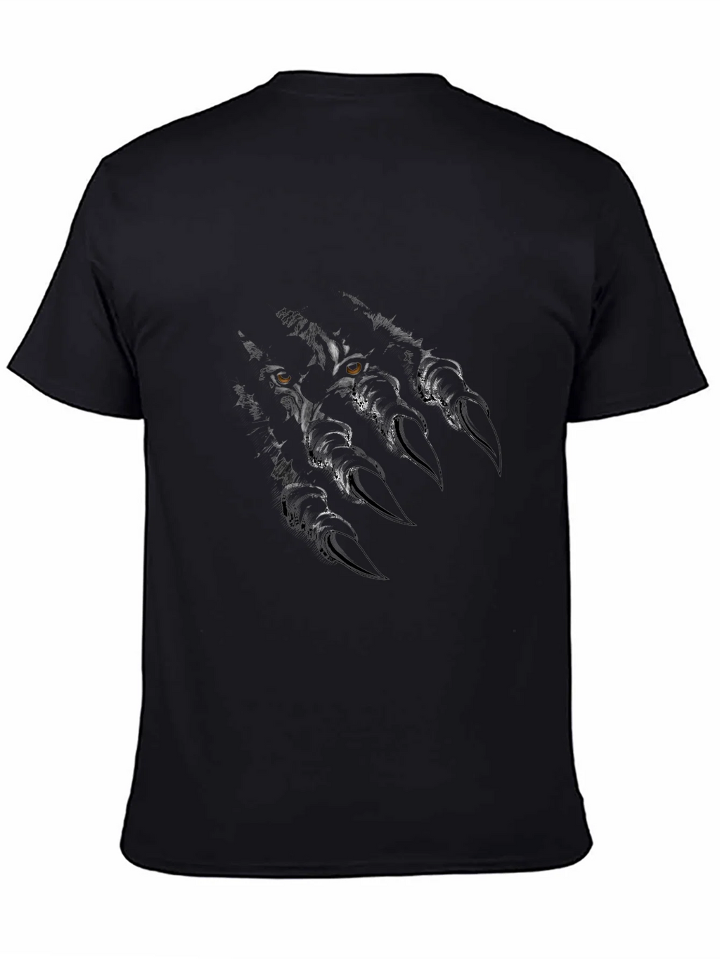 Mens Black Wolf Claw Graphic T-Shirt