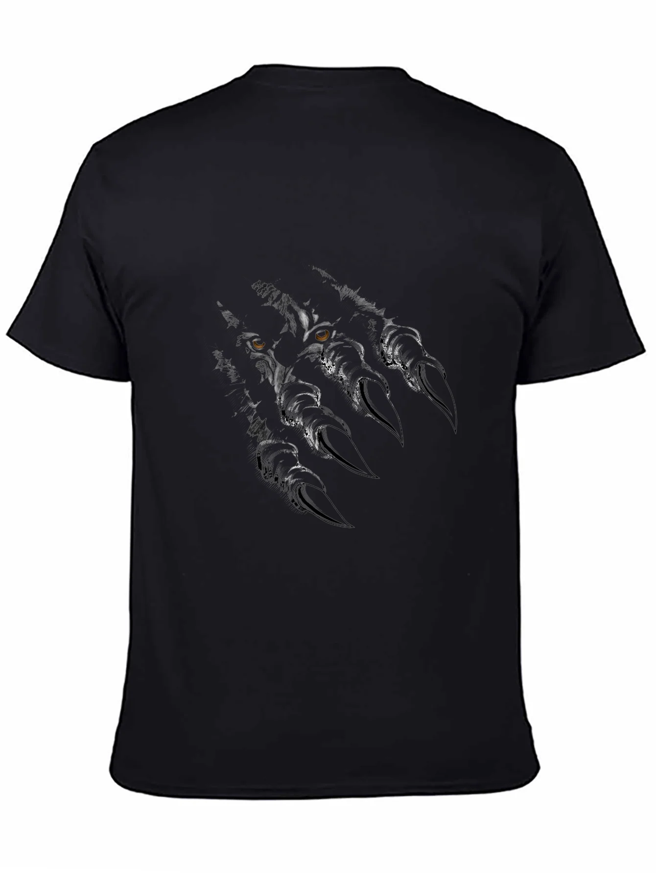 Mens Black Wolf Claw Graphic T-Shirt
