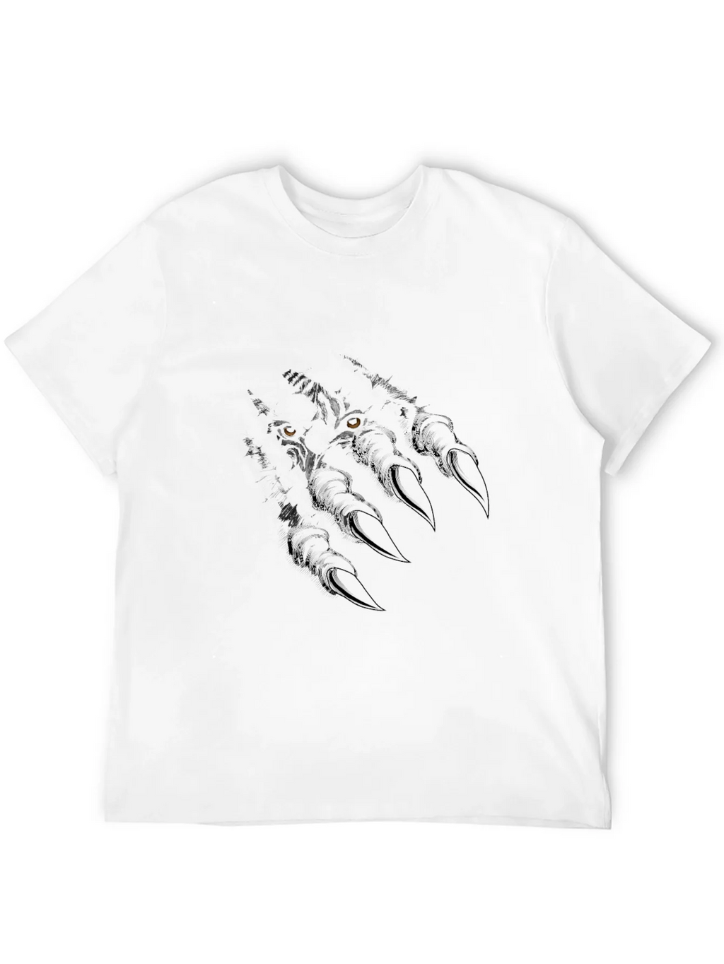 Mens Black Wolf Claw Graphic T-Shirt