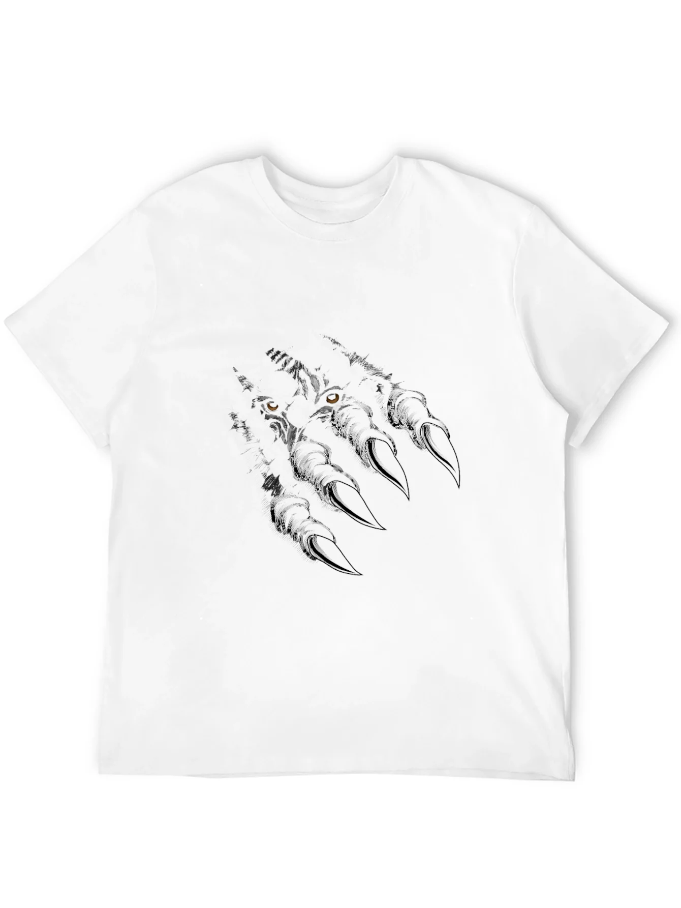 Mens Black Wolf Claw Graphic T-Shirt