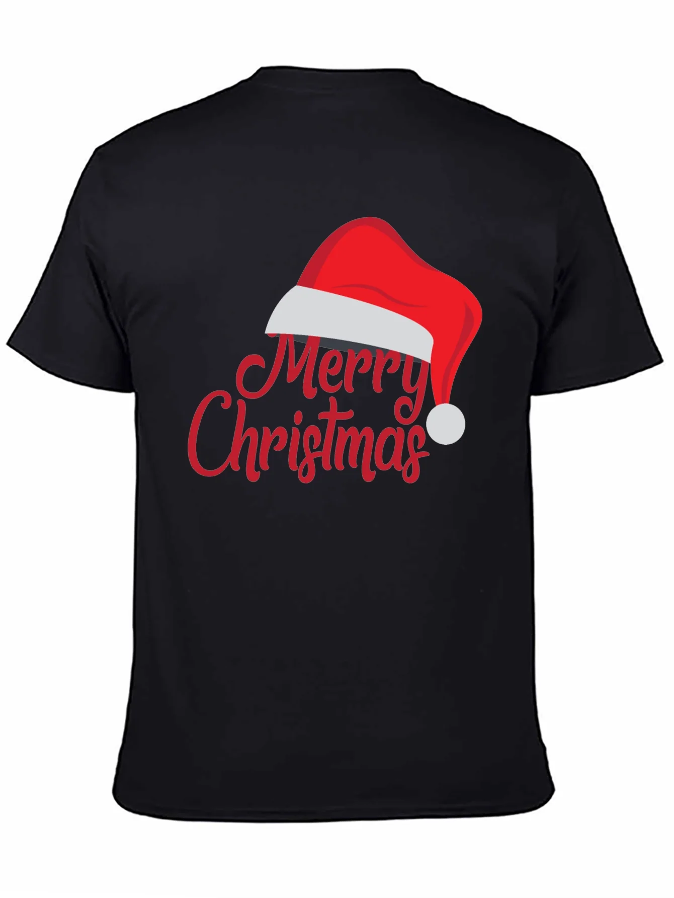 Merry Christmas Santa Hat Graphic Tee