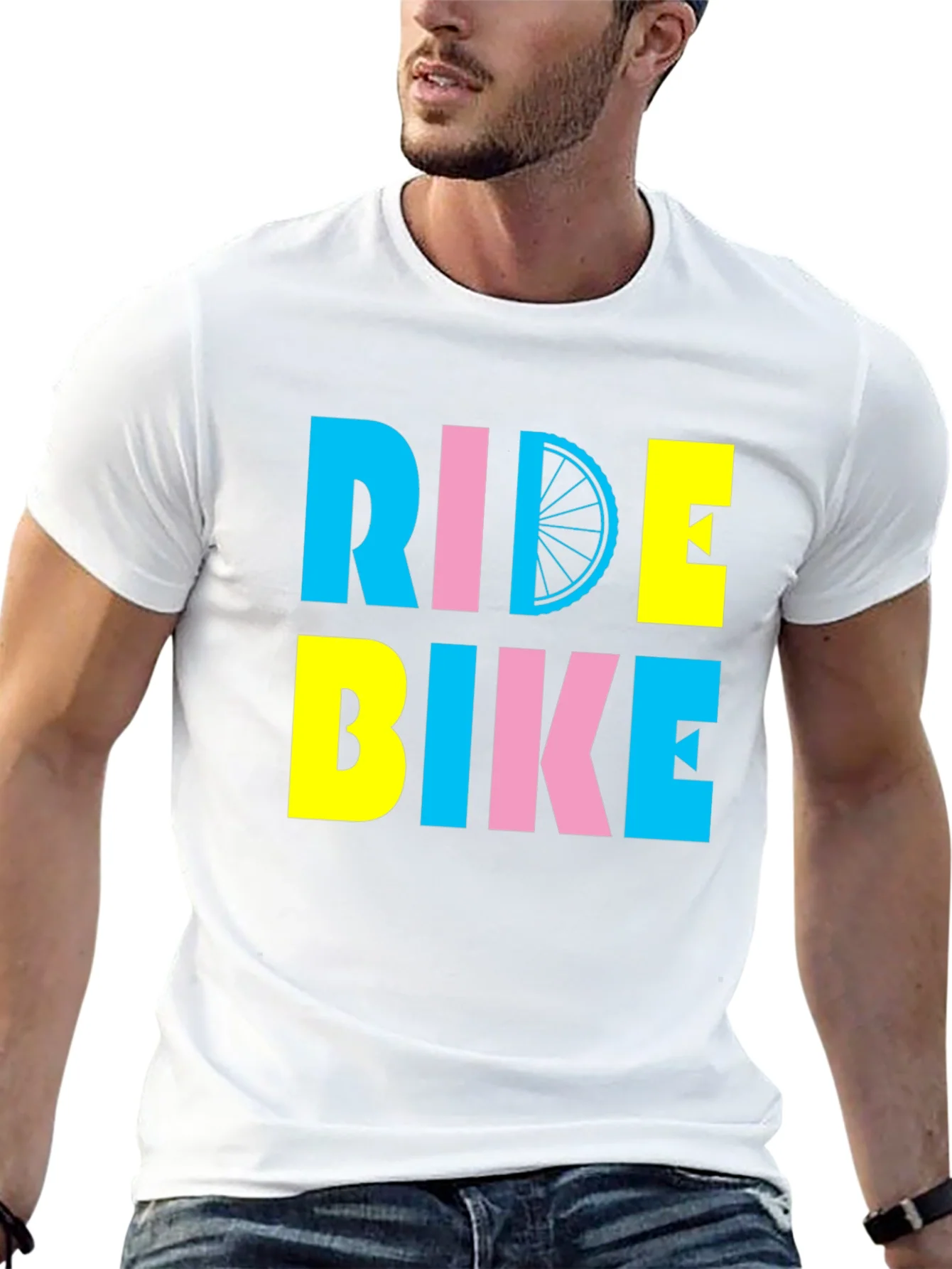 Ride Bike Graphic Tee - Bold Colors!