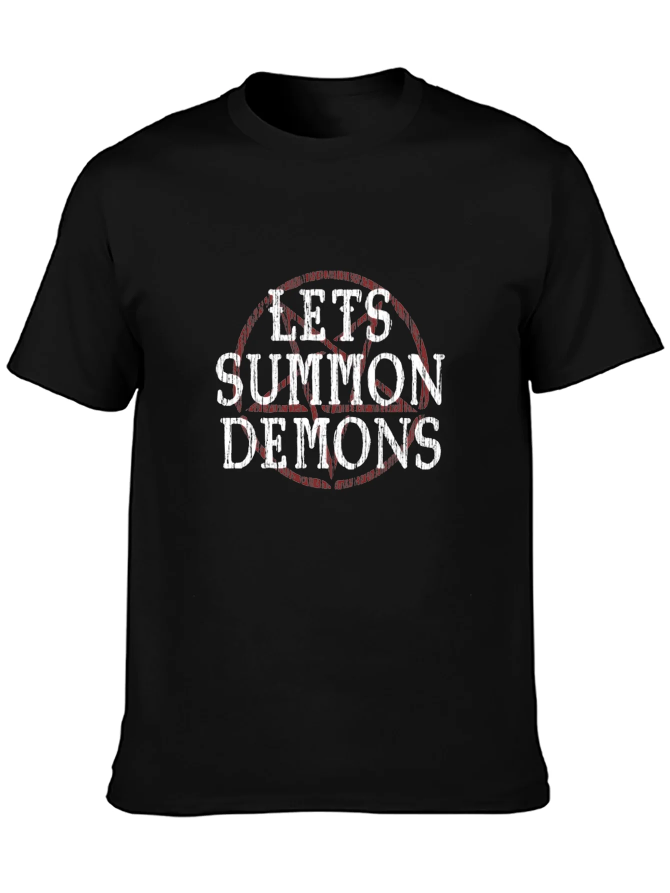 Lets Summon Demons Graphic Tee - Black Cotton T-Shirt