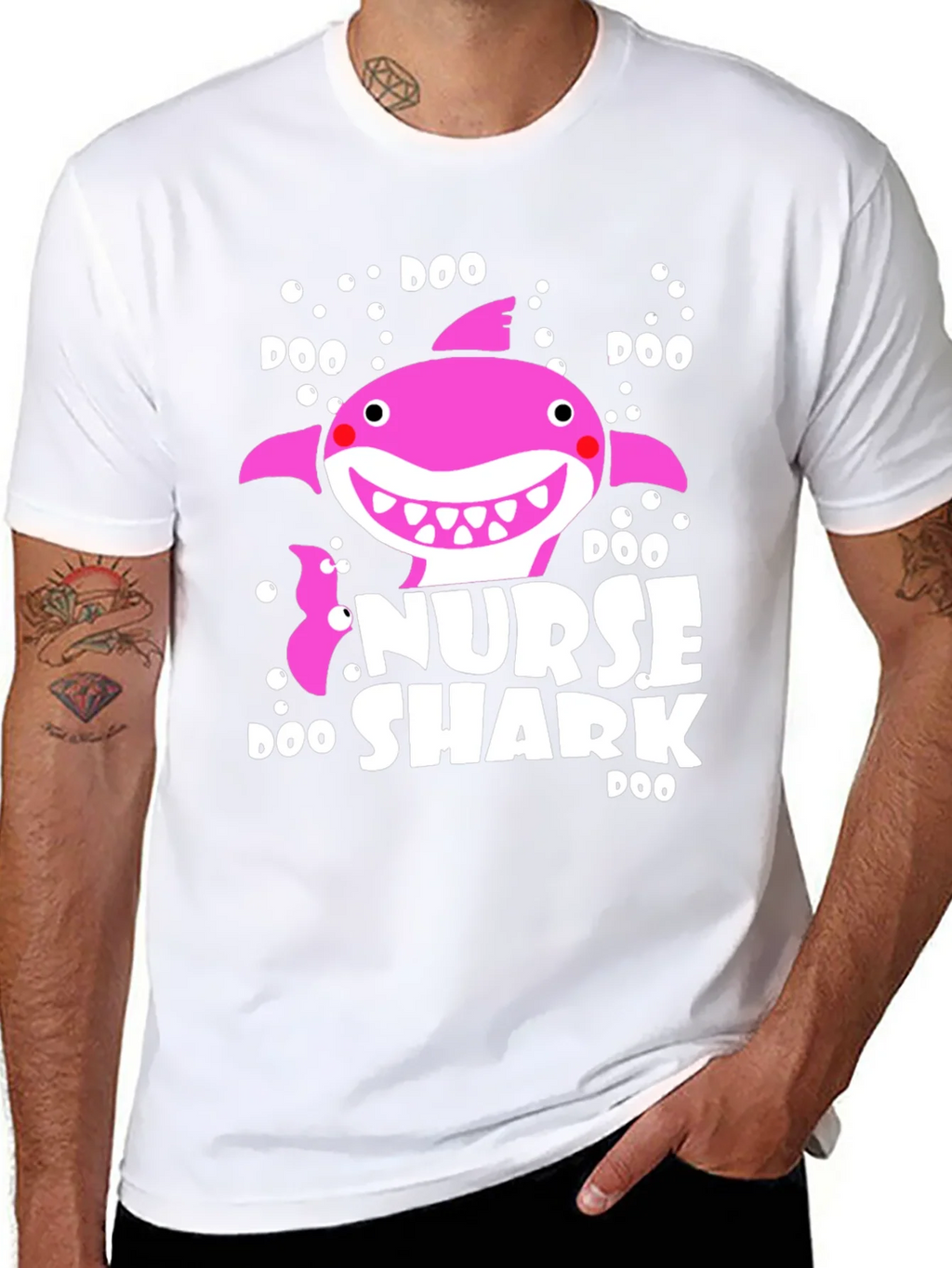 Nurse Shark Doo T-Shirt Pink Graphic
