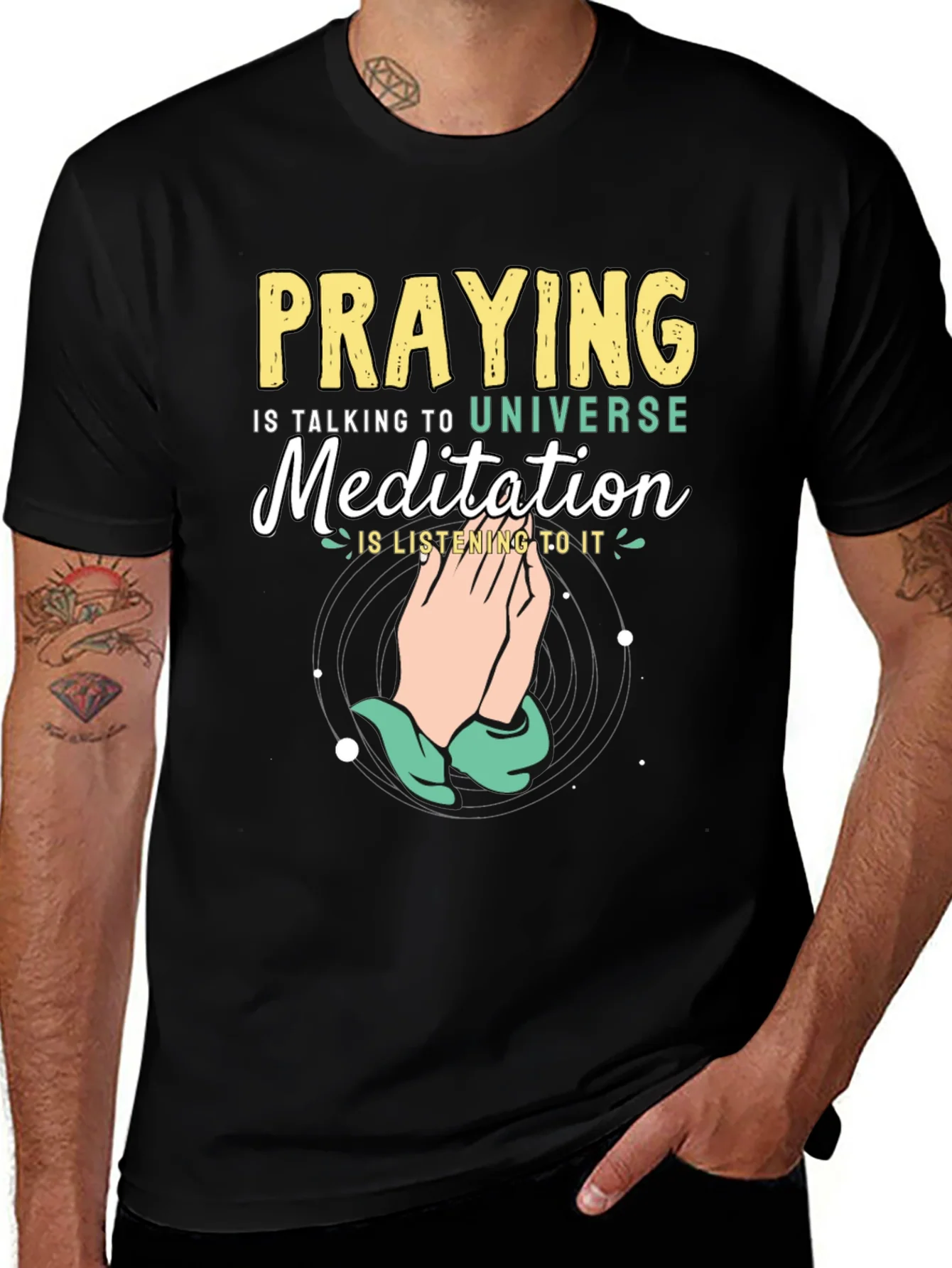 Praying Meditation Graphic Tee