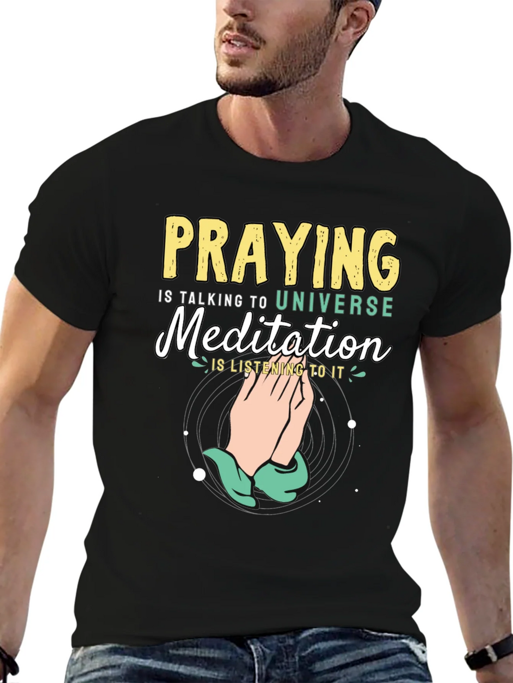 Praying Meditation Graphic Tee