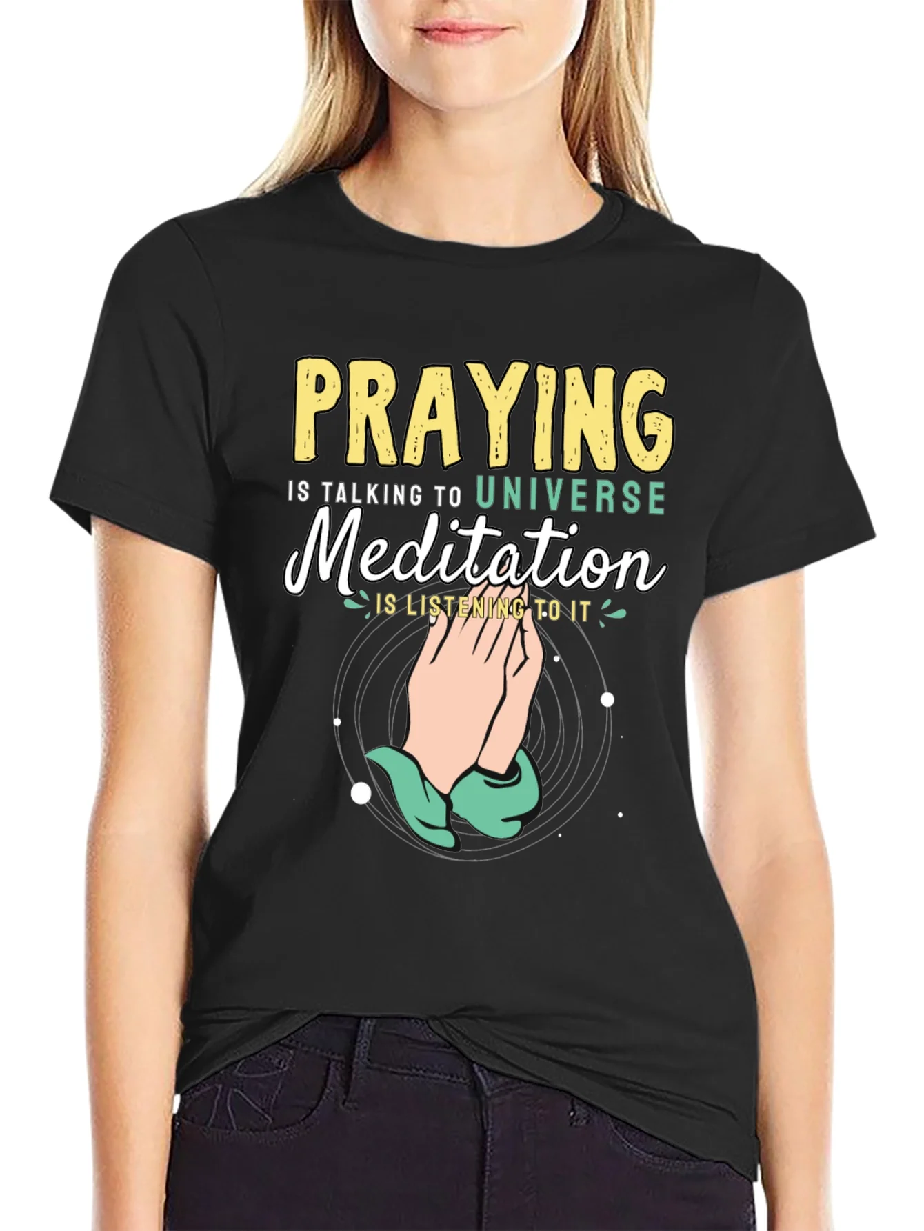 Praying Meditation Graphic Tee