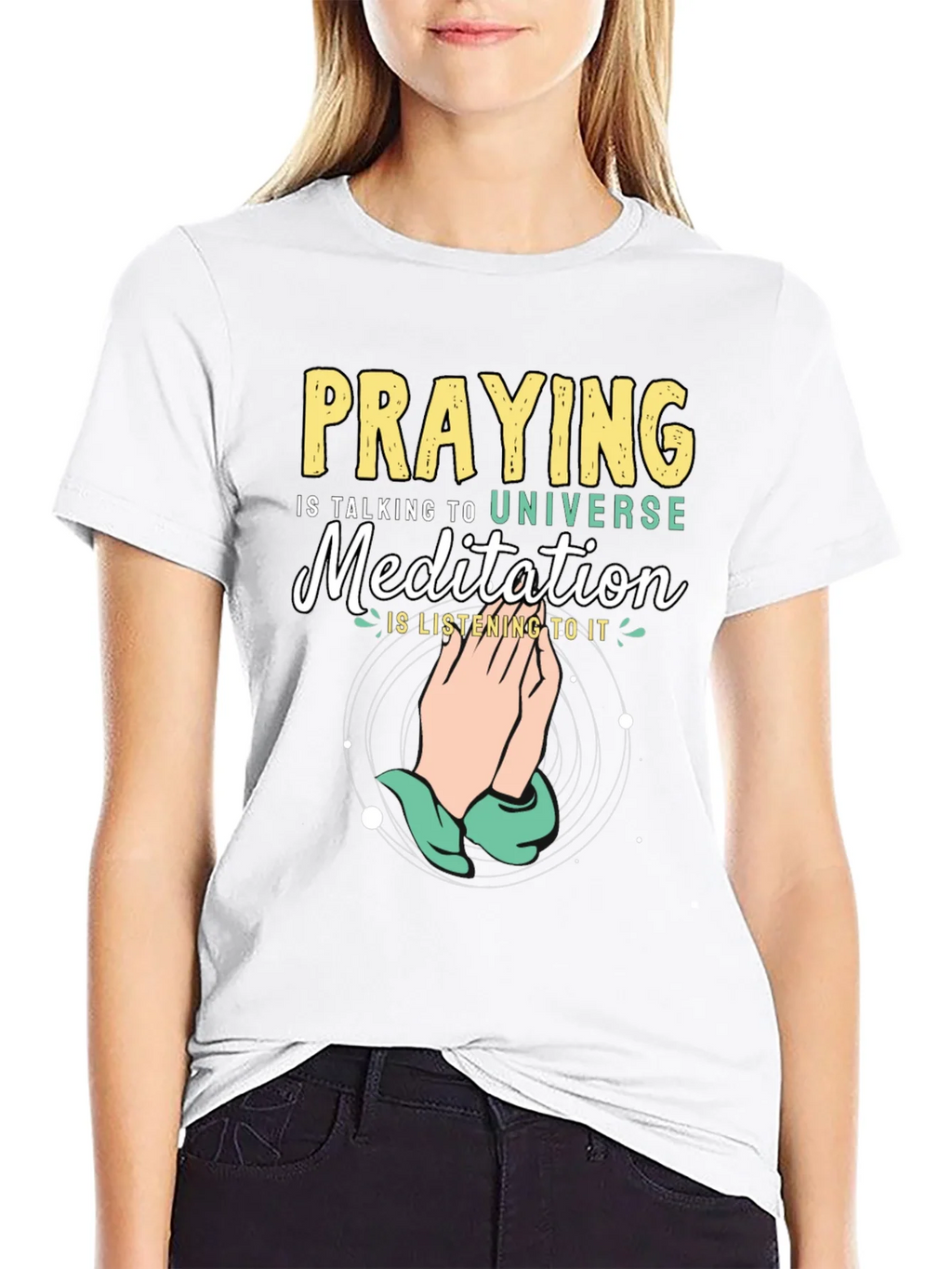 Praying Meditation Graphic Tee