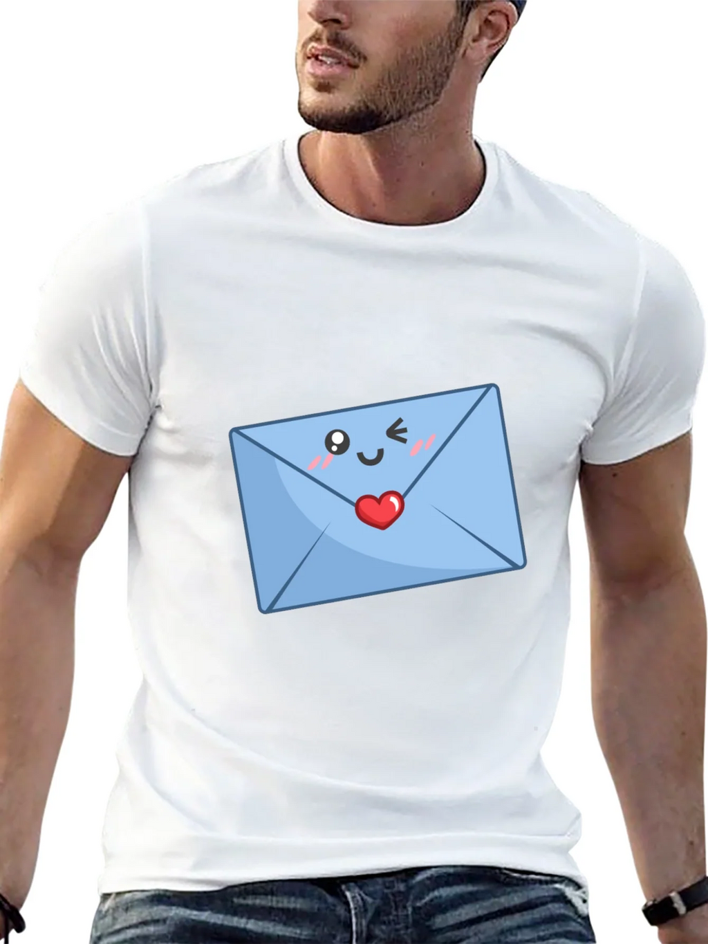 Cute Love Letter T-Shirt - Black