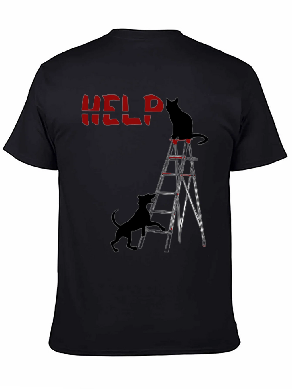 Help Cat & Dog Ladder Graphic Tee