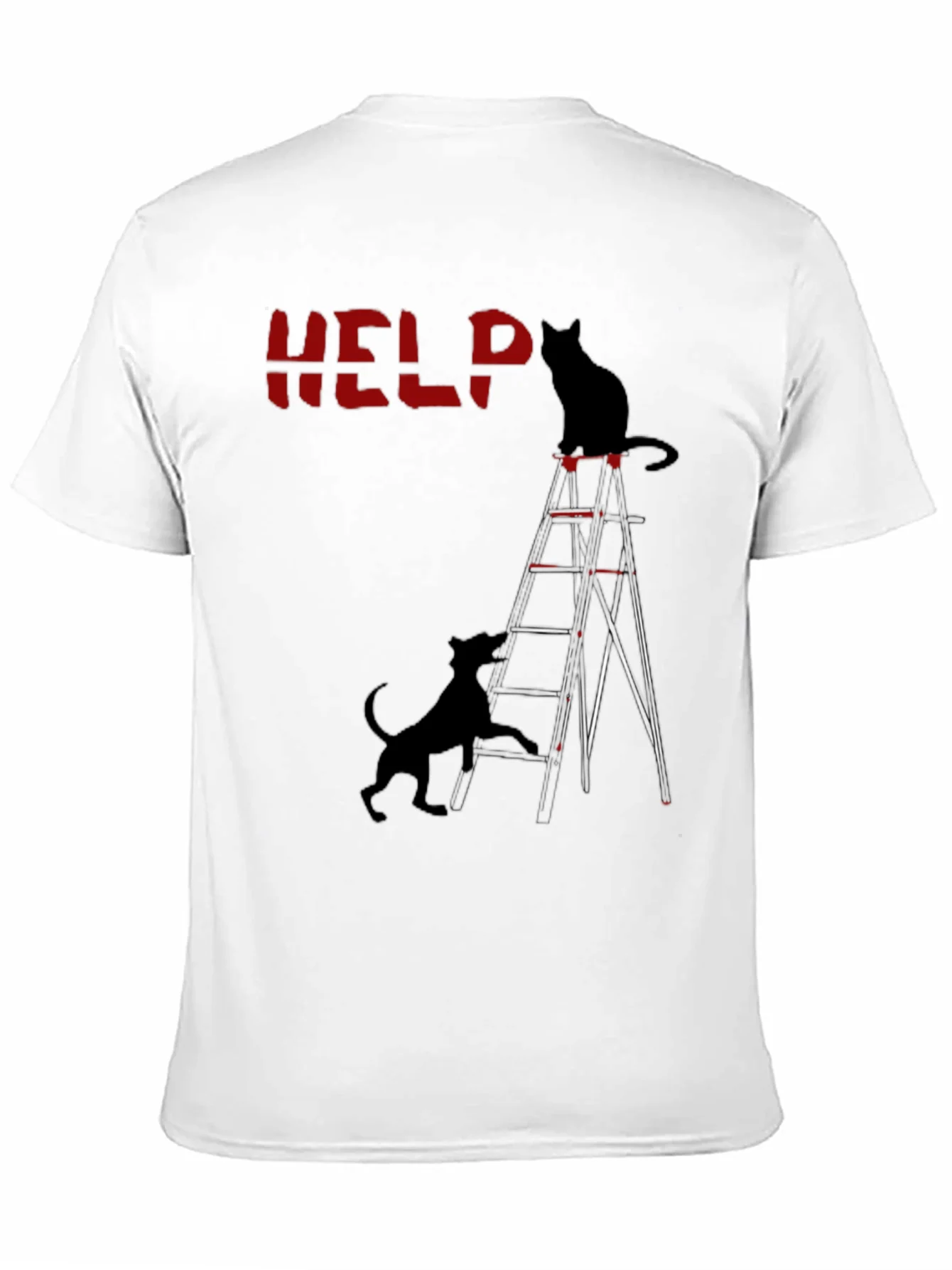 Help Cat & Dog Ladder Graphic Tee