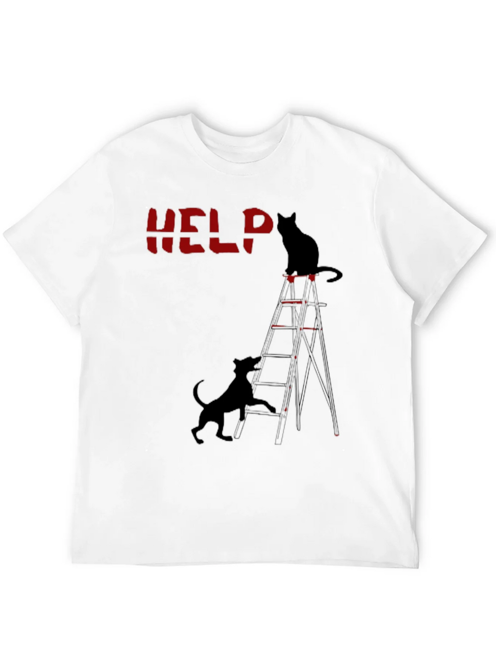 Help Cat & Dog Ladder Graphic Tee
