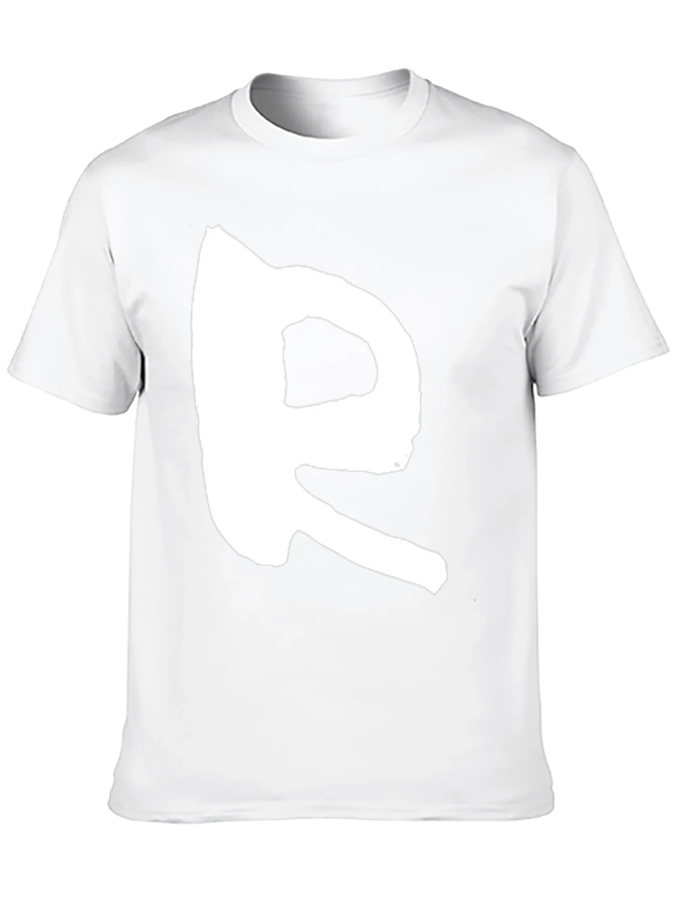 Bold R Graphic Print Black T-Shirt