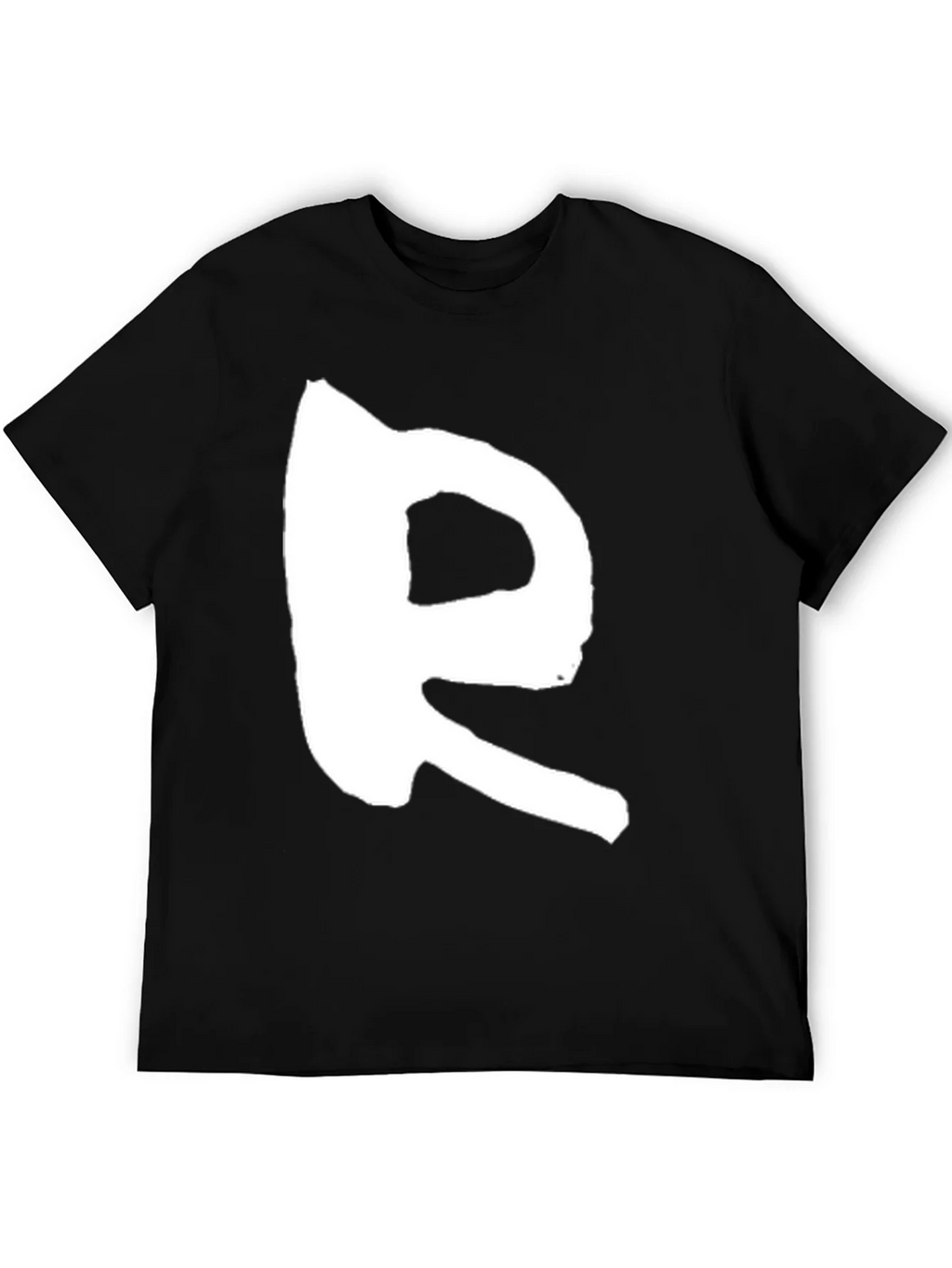 Bold R Graphic Print Black T-Shirt