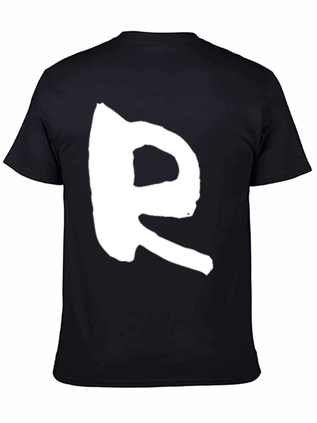 Bold R Graphic Print Black T-Shirt